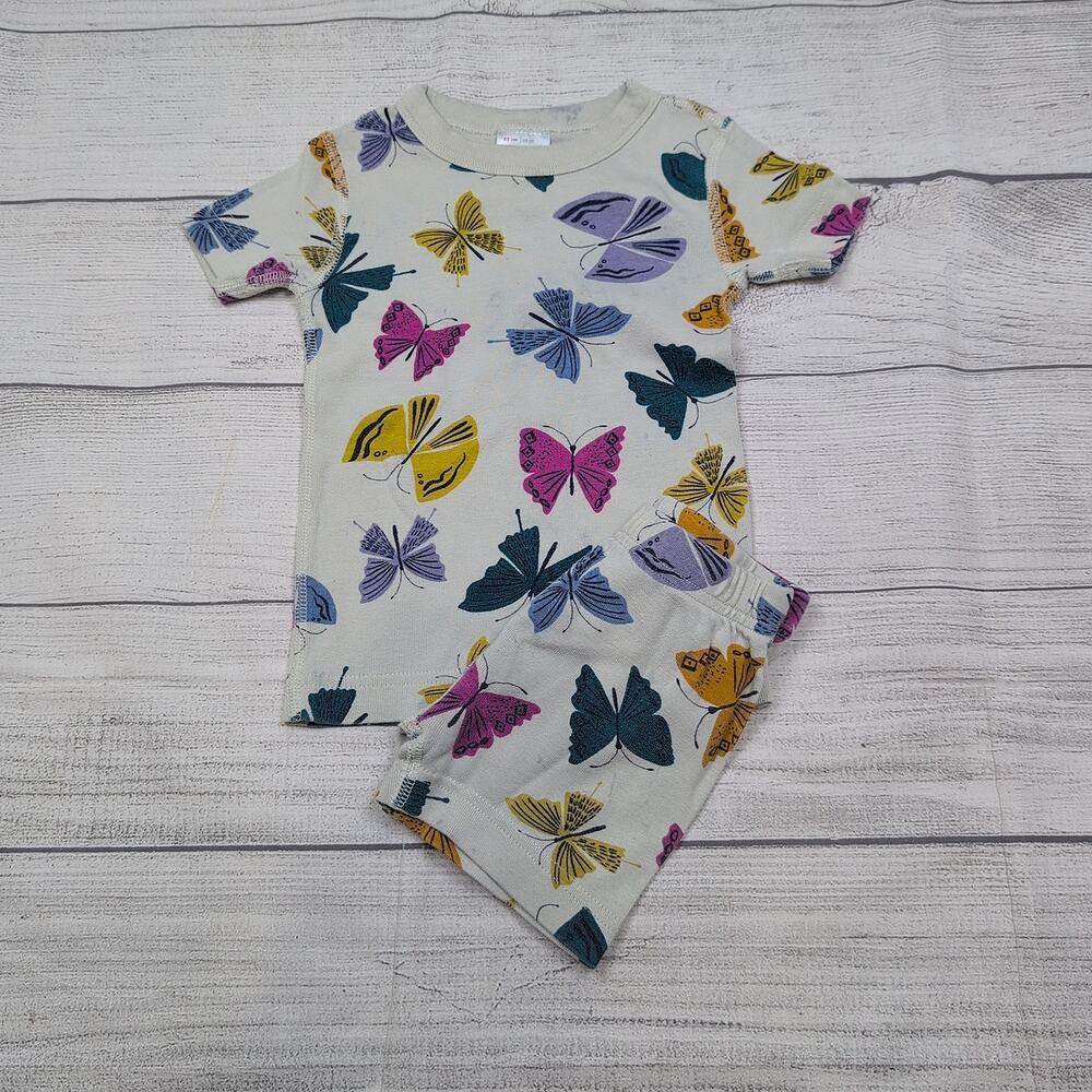 2T Hanna Andersson Rainbow Butterfly Pajamas